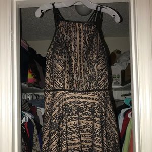 Black with under nude dress